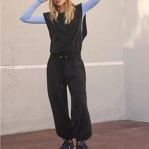 NWT Free People FP Movement Throw & Go Onesie jumper jumpsuit romper - black S